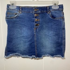 Kids LG Blue Candy Denim Skirt 13” long